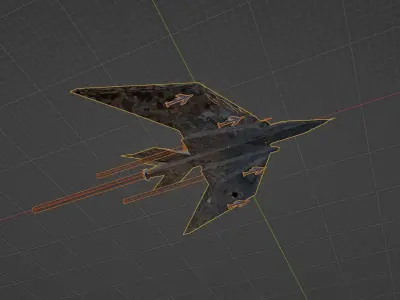 Hunter-Space-Ship Free low-poly 3D model