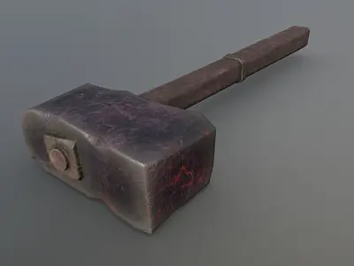 Hammer - Obsidian Low-poly 3D model