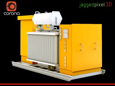 Electrical Transformer Mini-Substation by Reliable Transformers 3D model