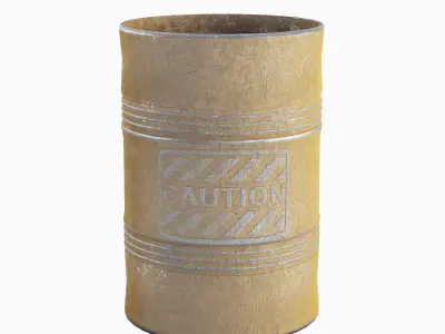 Old Steel Barrel 02 Low-poly 3D model purchase