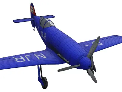 Messerschmitt Me 209 V1 Low-poly 3D model