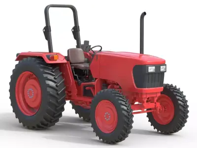 Generic Farm Tractor  Low-poly 3D model
