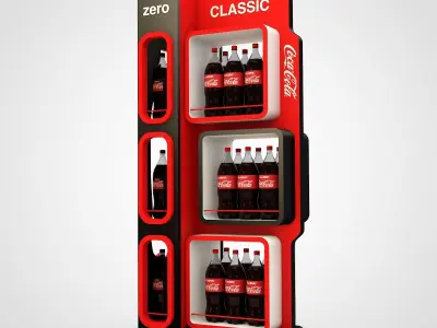 coca-cola display stand 3D model