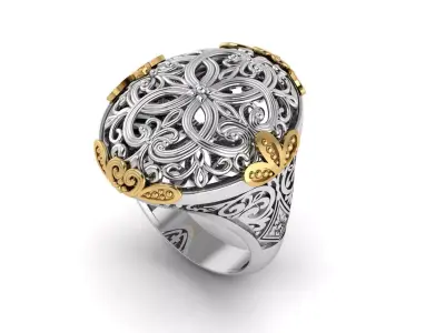 Ring desing 3D print model 3D print model
