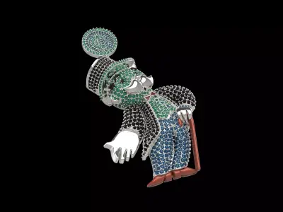 monopoly man pendant 3D print model