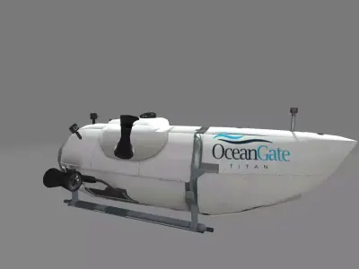 Titan submarine 3D  Low-poly 3D model