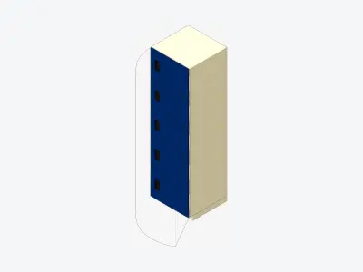 Locker - Resin - Locka - Classic - Five Tier Low-poly 3D model