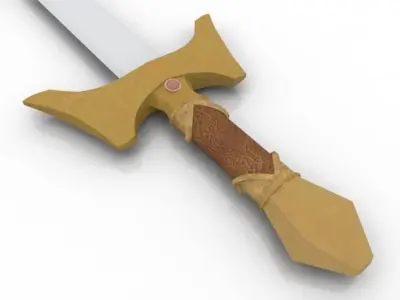 King Sword Low-poly 3D model