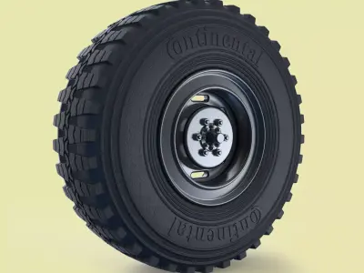 Armored security vehicle wheel 3D print model