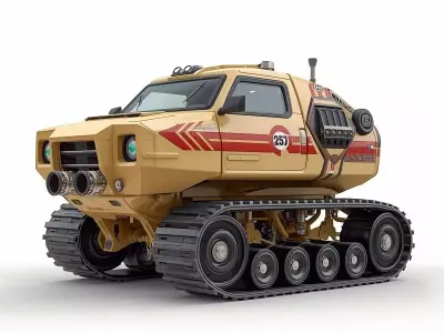 Stylized Chibi Sci-Fi Crawler Scout Low-poly 3D model