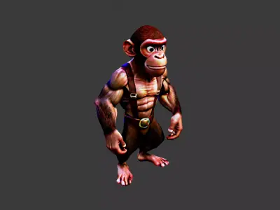 Monkey Low-poly 3D model purchase