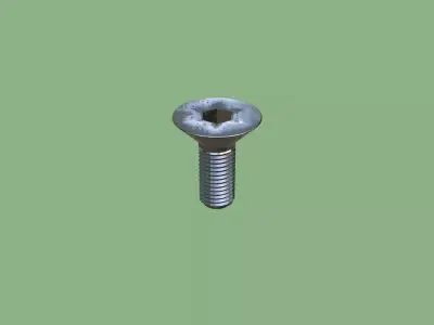 Collection Steel Stained Bolt Allen Counter Sink PBR 4K 3D Model Pack