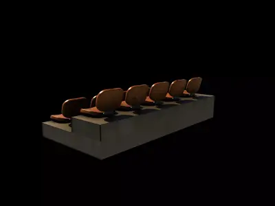 Waiting Room Chairs 03  3D model