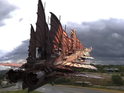 Airship Dragon Emperor 3D model