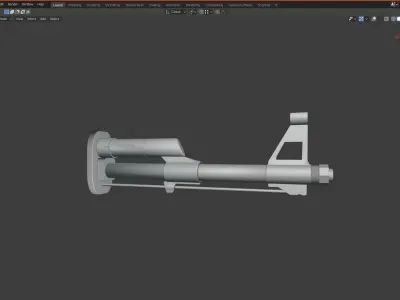 Ak47 Lowpolly Low-poly 3D model