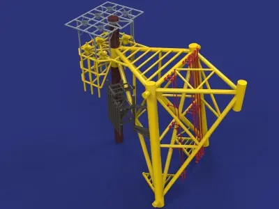 Lean to jacket Free 3D model