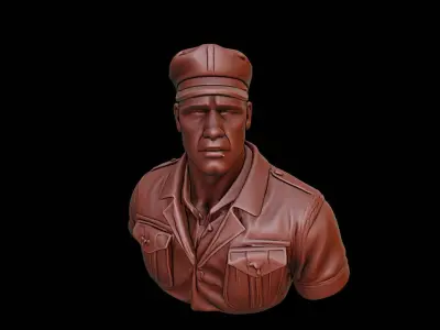 Truck Driver Bust 3D print model