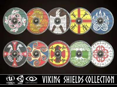 Viking Shield Ultimate Collection 3D Model Pack