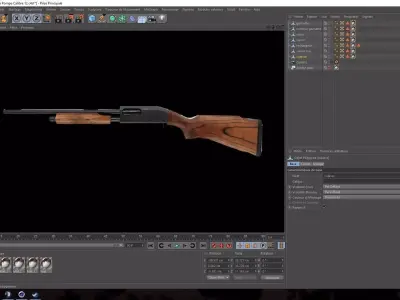Fusil a Pompe Calibre 12 Free 3D model