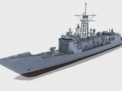 USS Simpson FFG-56 Low-poly 3D model