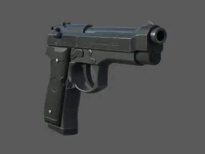 Simple3D Beretta 92 01 Low-poly 3D model