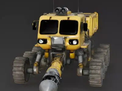 Realistic Aegis Mining Rover 3D Model Low-poly 3D model