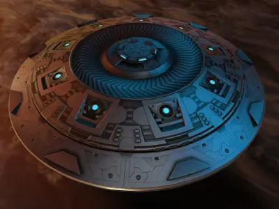 UFO Alien Spaceship Low-poly 3D model