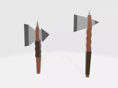 low poly free axe Free low-poly 3D model