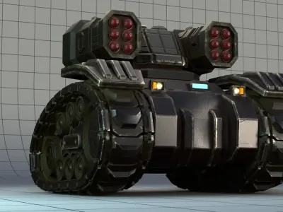 Battle toon tank 3D model