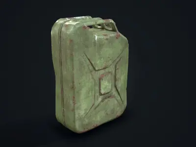 Fuel canister Low-poly 3D model