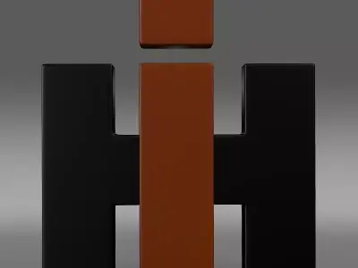 international harvester logo 3D model by Sergey