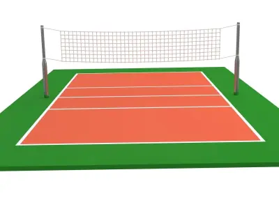 Volleyball Court 03 3D model