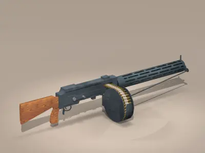 LMG14 machine gun 3D model purchase
