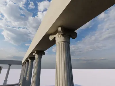 Parthenon-Historical Greek Temple 3D model get
