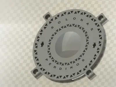 Manhole metal cover for fan Free 3D model