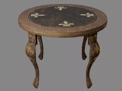 Table Vintage Low-poly 3D model purchase