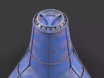 Tetrapod Concrete Mould Low-poly 3D model