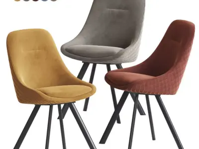 Daniel Swivel Dining Chair 3D model