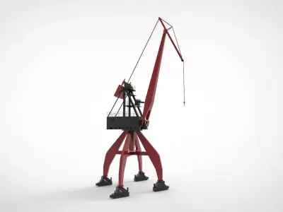 harbor crane Low-poly 3D model buy