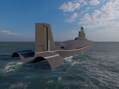submarine- class Submarine 3D model purchase