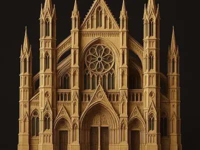 Gothic Cathedral 3D Model 3D model