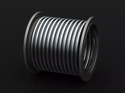 Steel Pipe Expansion Joint 3D model