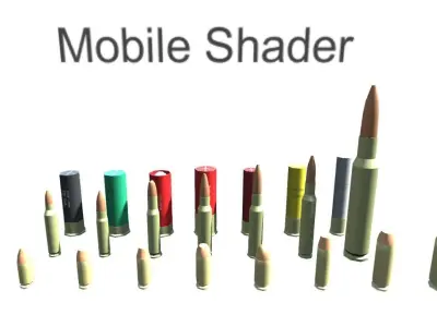 Low Poly Bullets Pack Low-poly 3D model