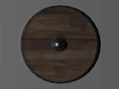 Viking Shield 3D model 5