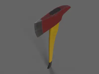 PBR Fire Axe V1e Low-poly 3D model
