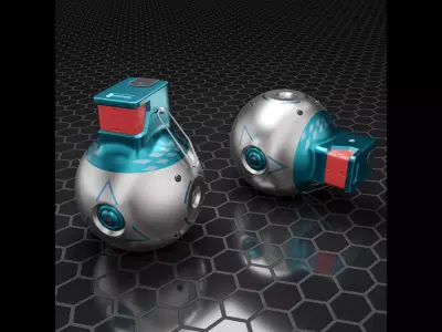 GRENADE SCIFI Low-poly 3D model buy