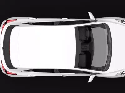 Hyundai i30 Metallic White 3D model