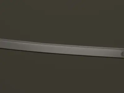 Japanese Katana Low-poly 3D model purchase