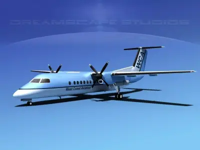 DeHavilland DHC-8-Q300 West Coast 3D model