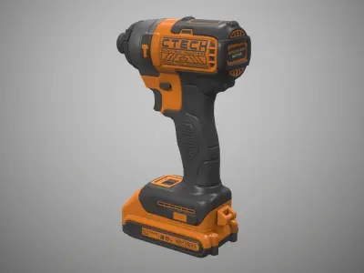Impact Driver Low-poly 3D model